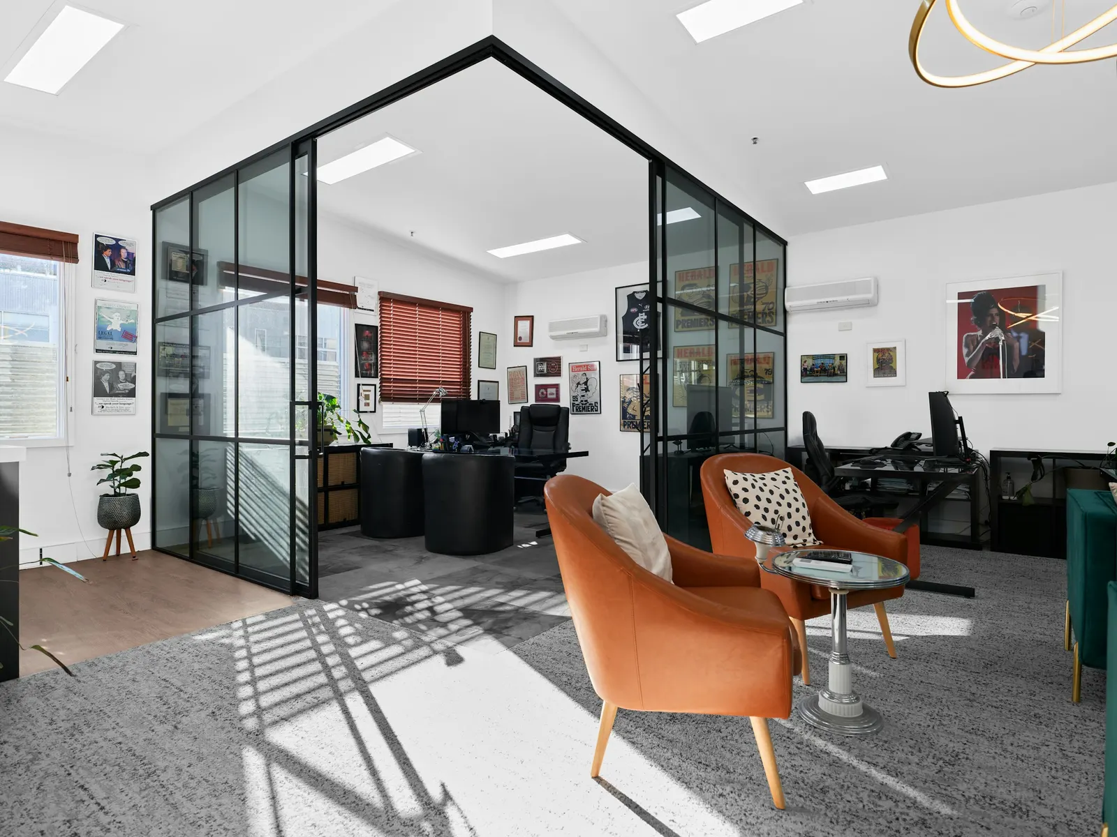 Bright modern open-plan office workspace